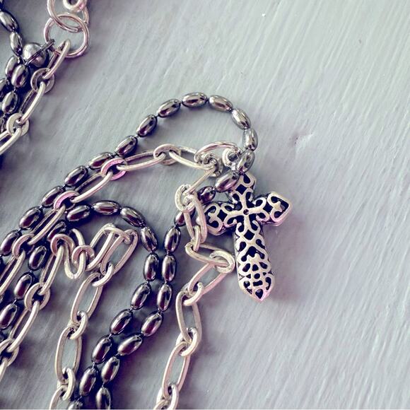 Jim Shore Silver Tone Angel Pendant Double Strand Necklace NEW - Picture 11 of 13